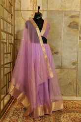 Mauve Organza Saree